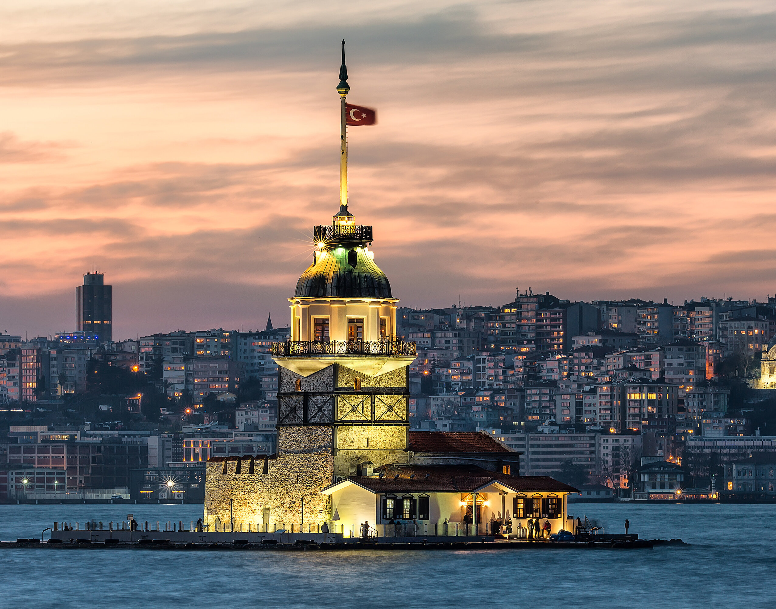 Kız Kulesi Gece Duvar Kağıdı