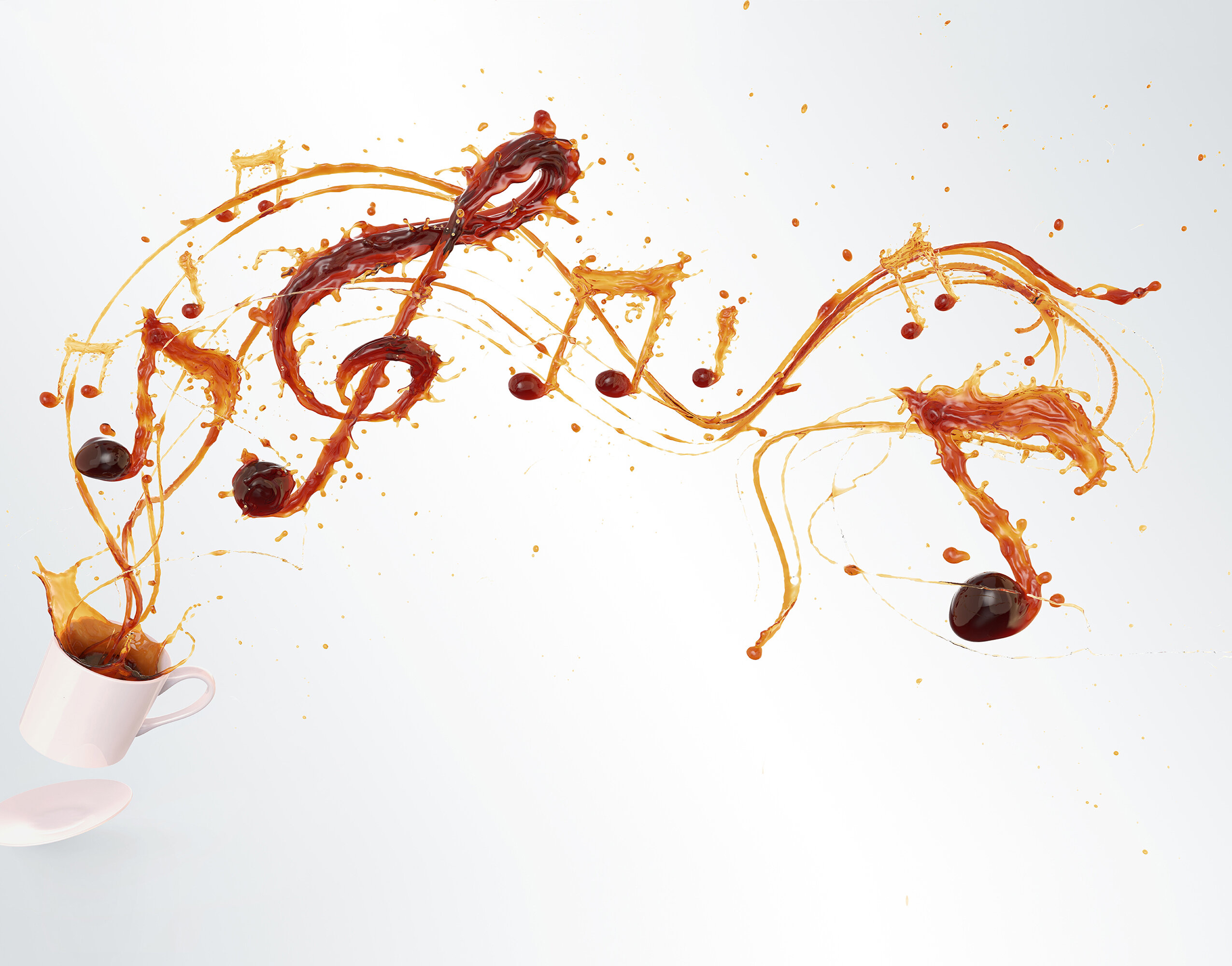 Müzik Notaları Motifli Duvar Kağıdı